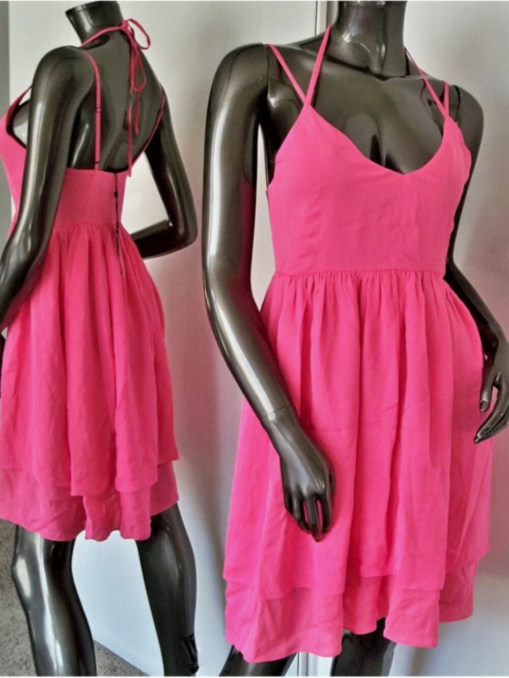 Rebecca Minkoff Women's Belinda Camisole Halter-Style Dress In Pink - Size 6